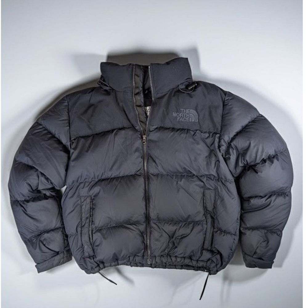 The North Face Nuptse 600 Fill Down Puffer Jacket Women's XL Dark Navy Hooded - Picture 14 of 16